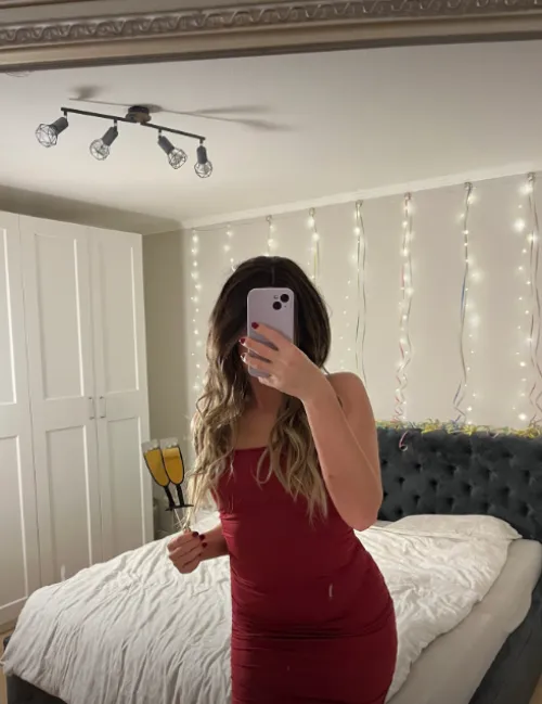 Tight red dress for today