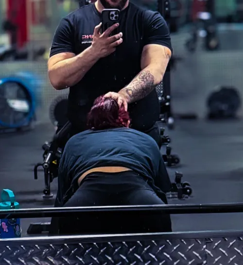 A distraction at the gym