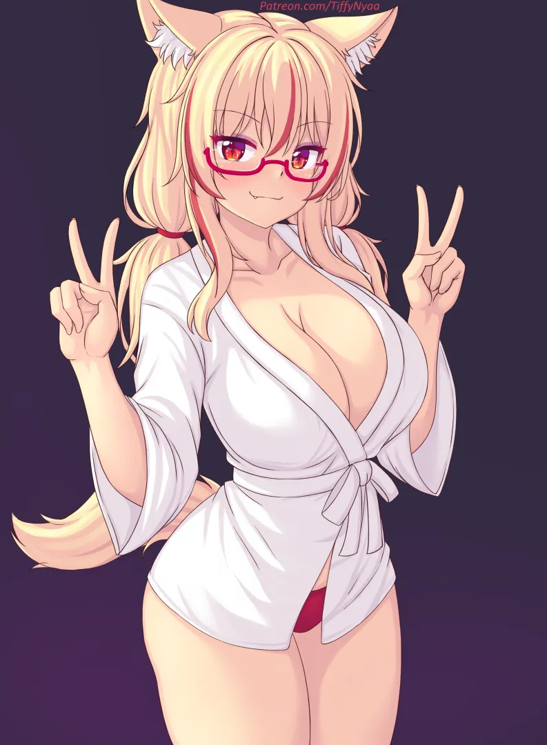 Adorable Bathrobe, and those glasses?!