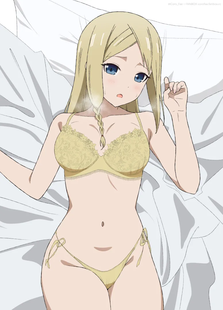 Ai Hayasaka Laying In Bed In Lingerie 