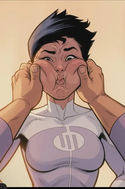 Anissa getting her cheeks played with