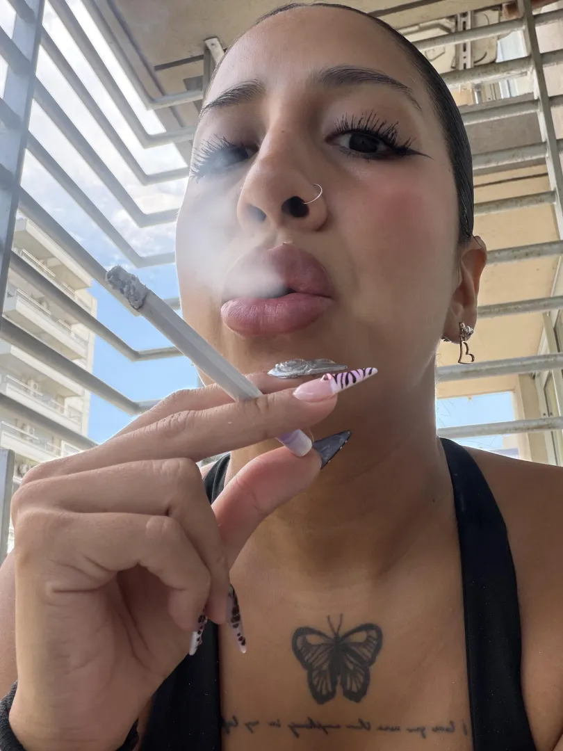 big lips and cigarette 