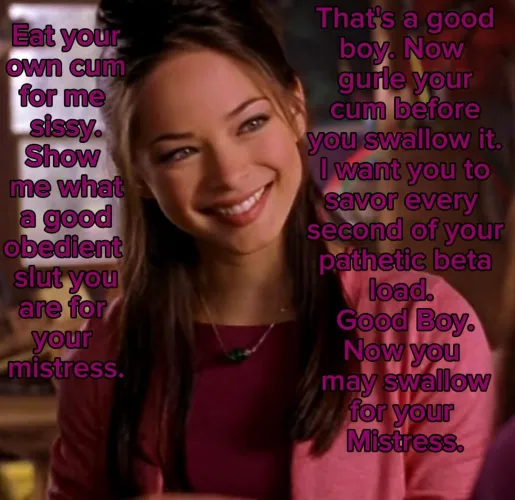 Eat your own cum for mistress Kristin! NO Imagefap.