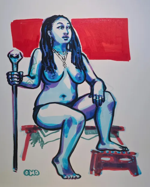 Figure drawing sketch, by me