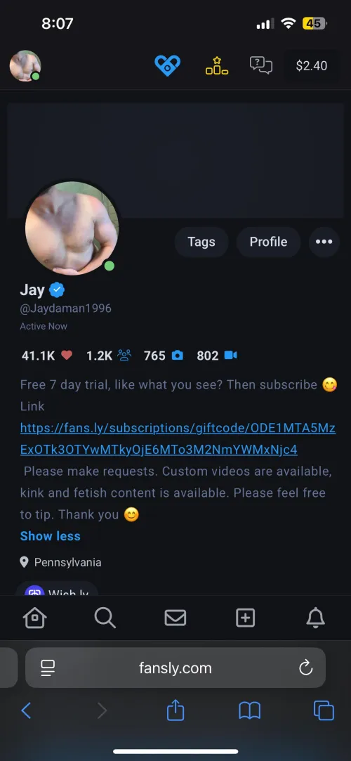 Free trial! https://fans.ly/subscriptions/giftcode/ODE1MTA5MzExOTk3OTYwMTkyOjE6MTo3M2NmYWMxNjc4