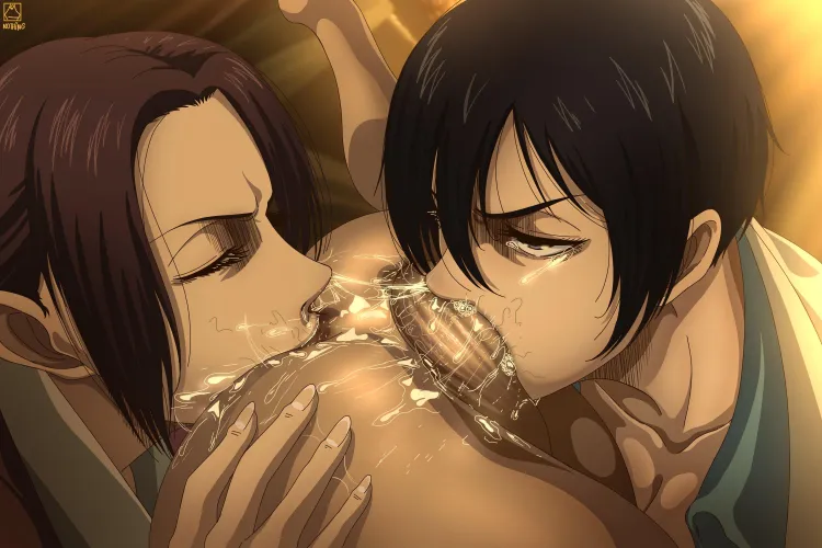 fuck i want sasha and mikasa to blowjob and clean my asshole (newepicartist)