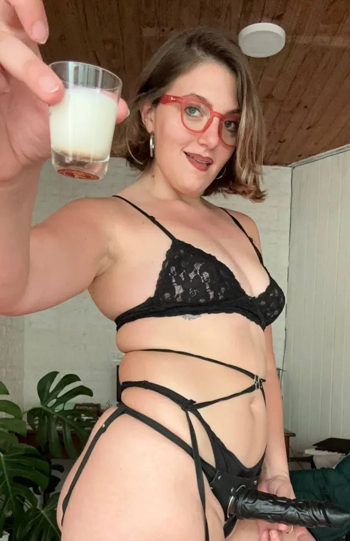 Grab a glass and clean the mess that you made	