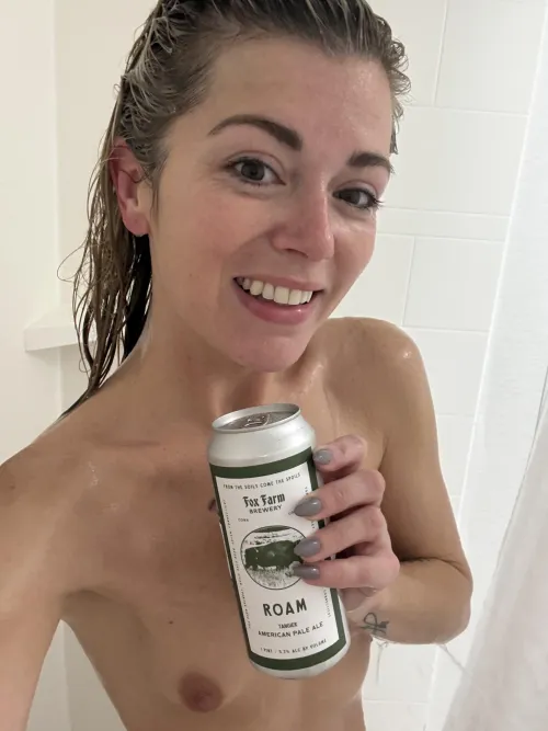 Hotel Shower beer!