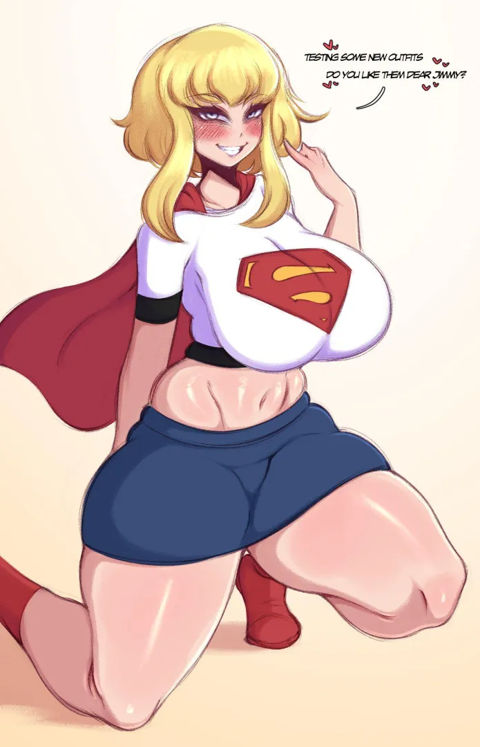 kara zor-el aka supergirl dressed as supergirl from DC superhero girls (saltyxodium) (https://x.com/SXodium/status/1810800543121416551) (my adventures with superman)