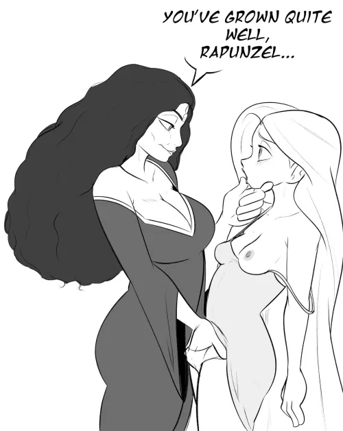 Mother Gothel takes a good look at Rapunzel (Klassy Arts) [Tangled]