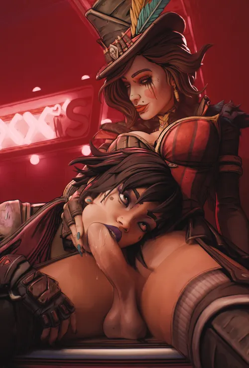 Moxxi giving Vex more than just a taste (Fugtrup)