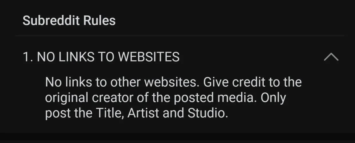 No commenting of Web Links