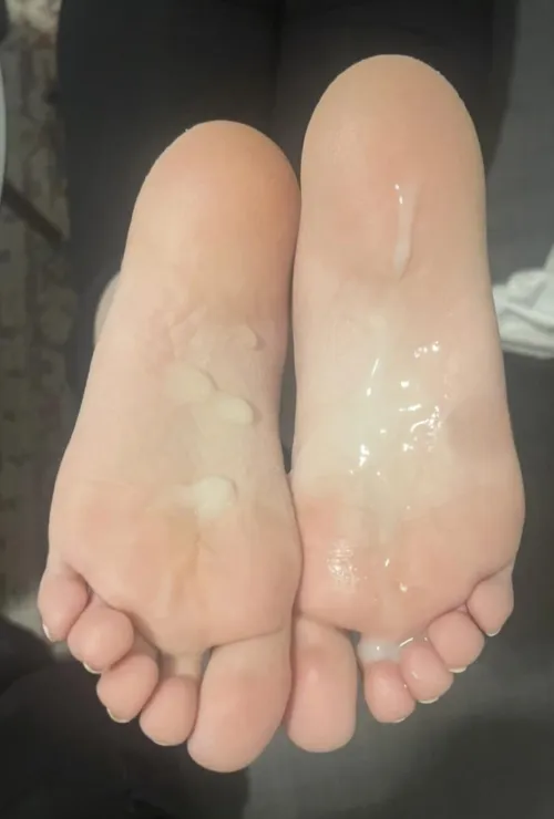 Saturday Morning Cum on Petite Soles ☀️ 