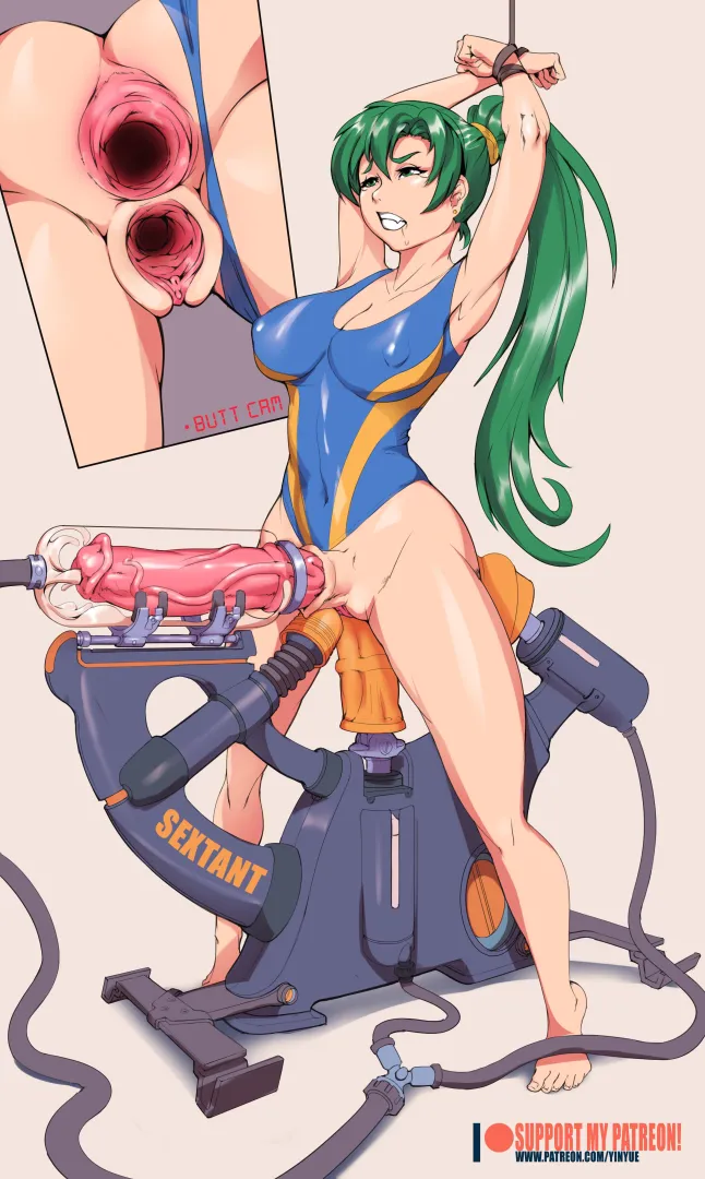 Strapped to the pleasure machine by yinyue_art