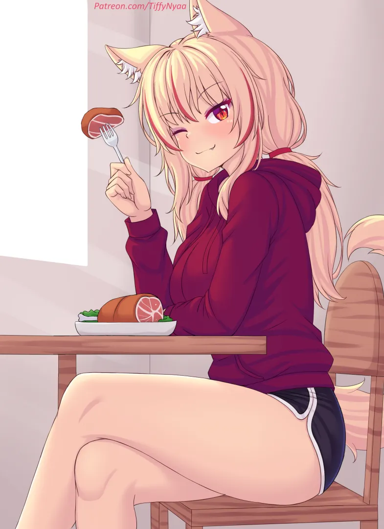 Tiffy is the queen of meat!