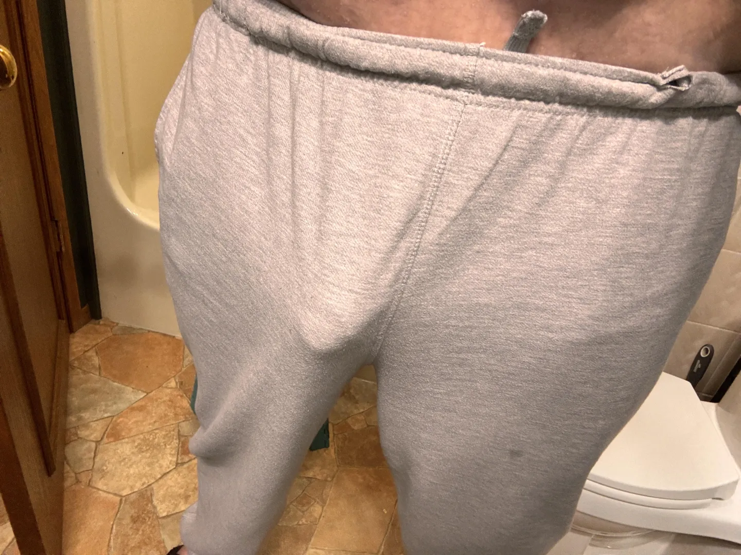 30, right before getting in the shower