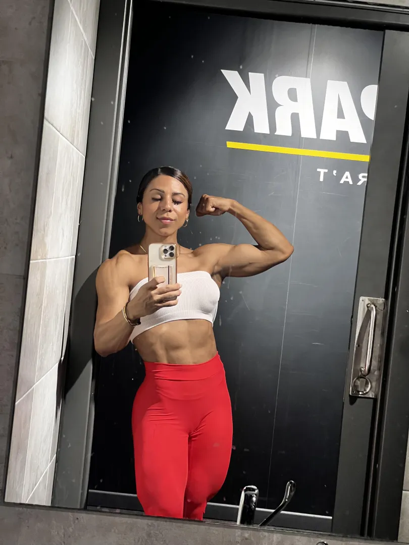 Always flexing, even in the gym locker room