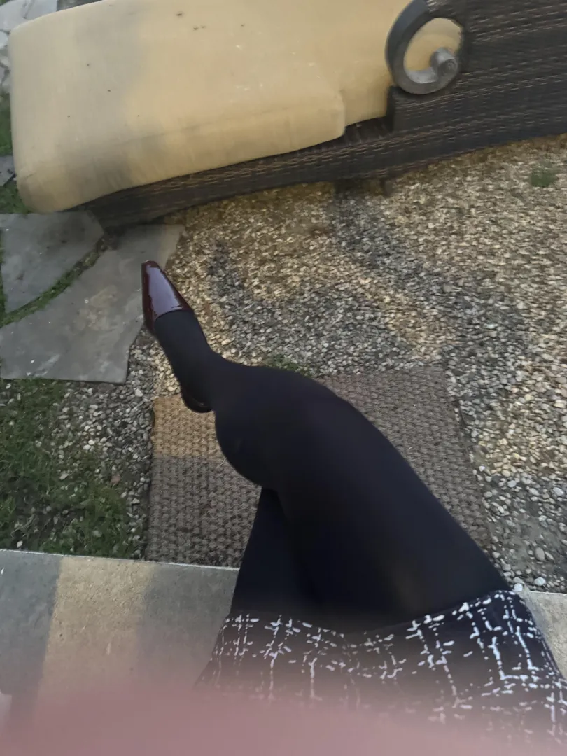 Black tights. Love this dress too