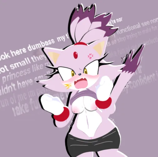 Blazes upset about her tit size