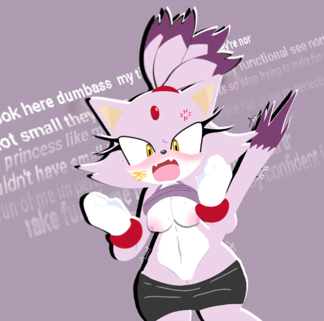 Blazes upset about her tit size