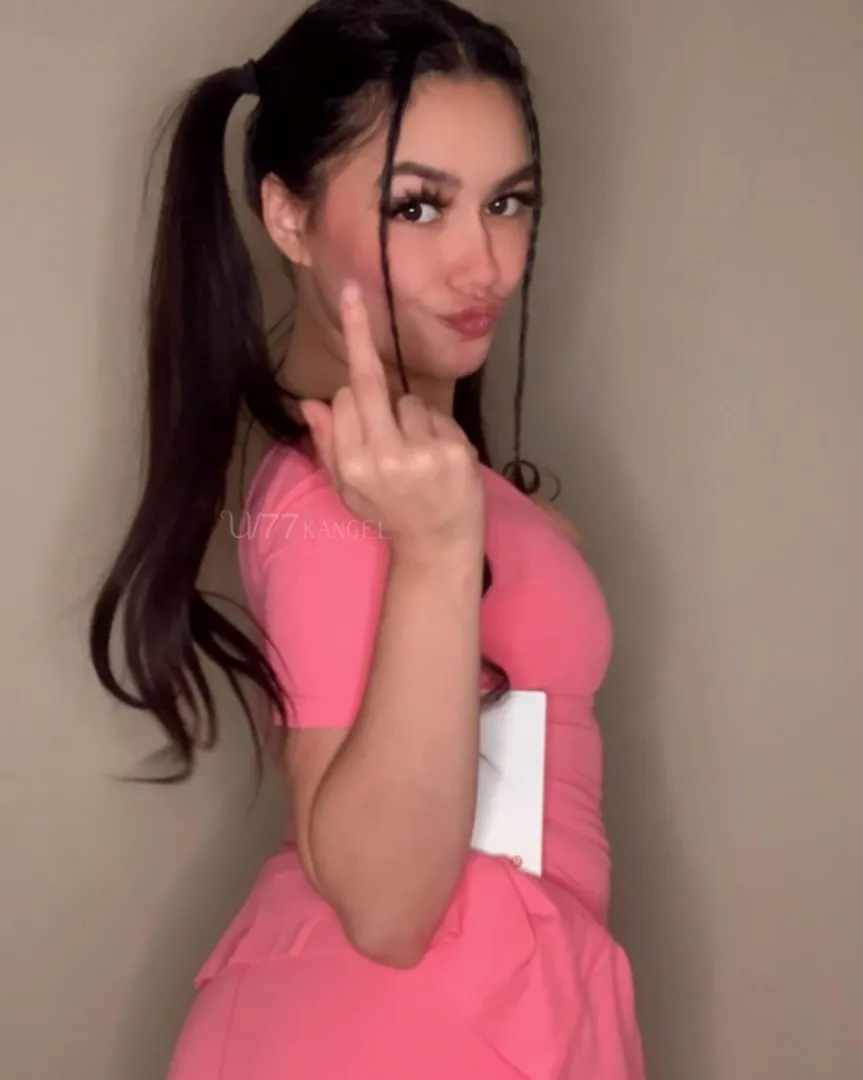 giving you the finger in my new yoga dress 