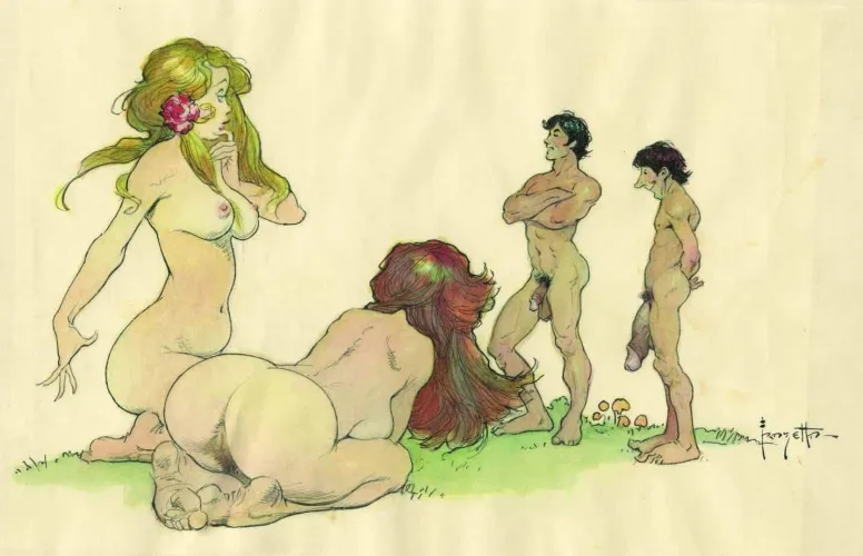 Lookin’ em’ over (Frank Frazetta)