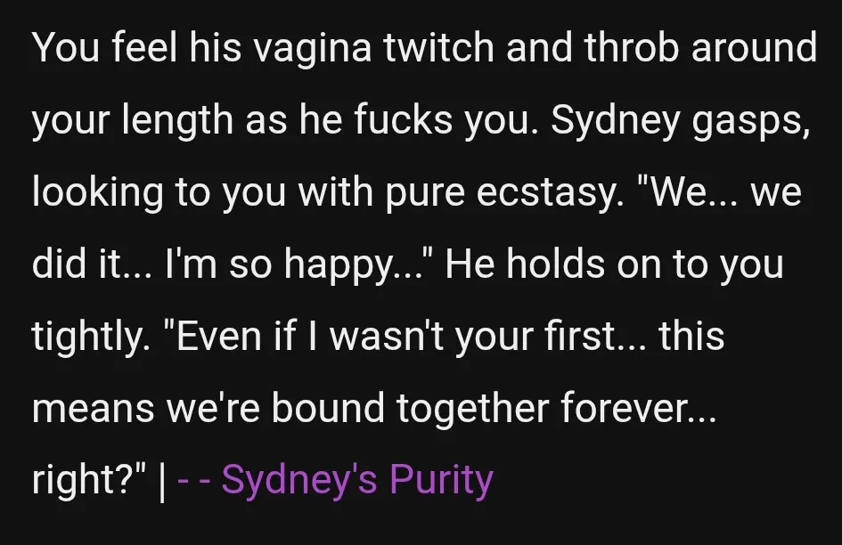 OH SYDNEY IM SO SORRY