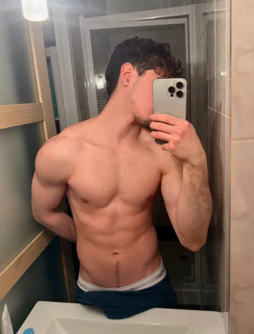 Touch my biceps or something else? 