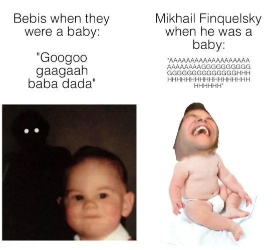 When Mikhail Finquelsky was a baby.