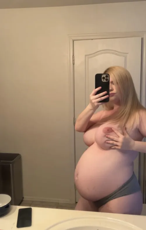 Would you suck on my tits while I’m 8 months preggo?