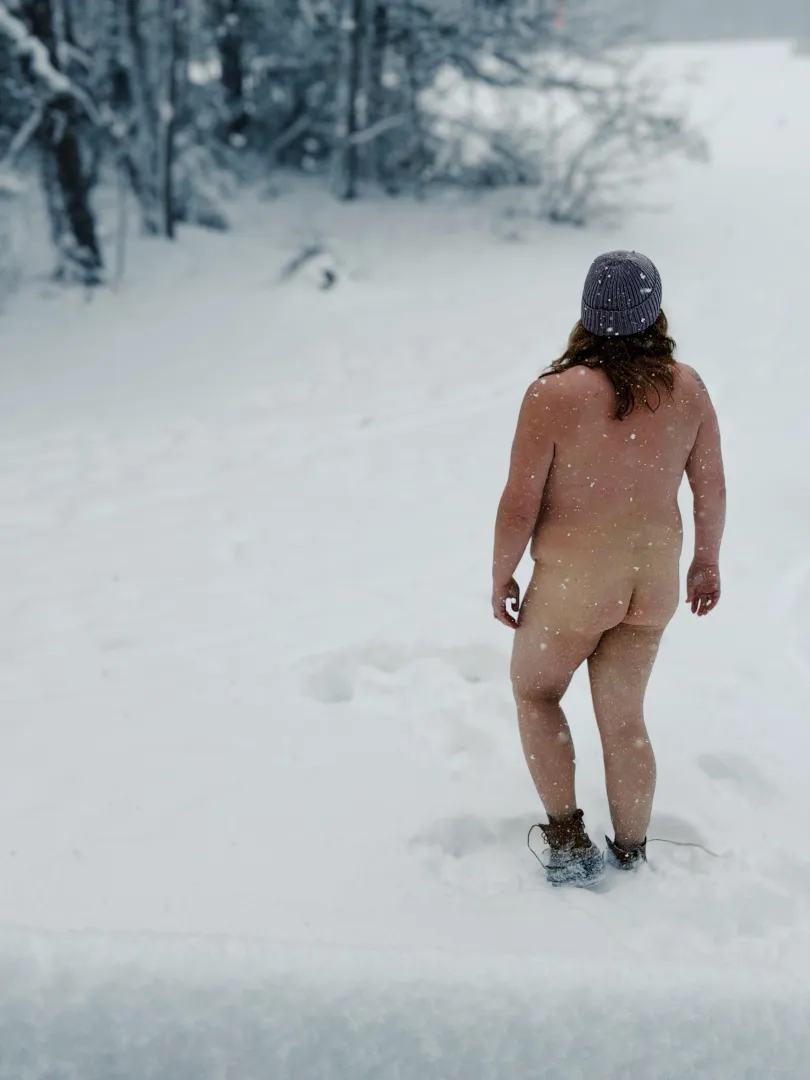 Getting cheeky in the snow