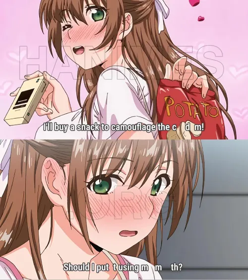 I'll buy a snack to camouflage the condom!