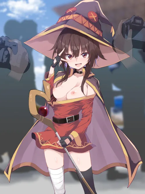 Megumin Wardrobe Malfunction (arutana)