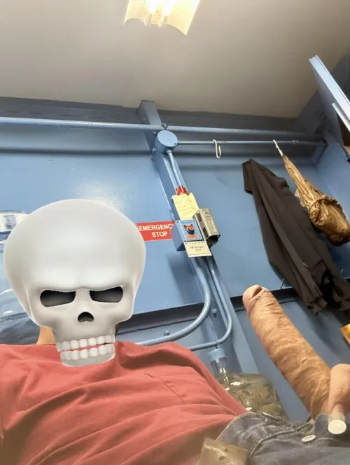 [M]onday and working the Early morning OT. Hope I don’t get caught with my dick out! Straight