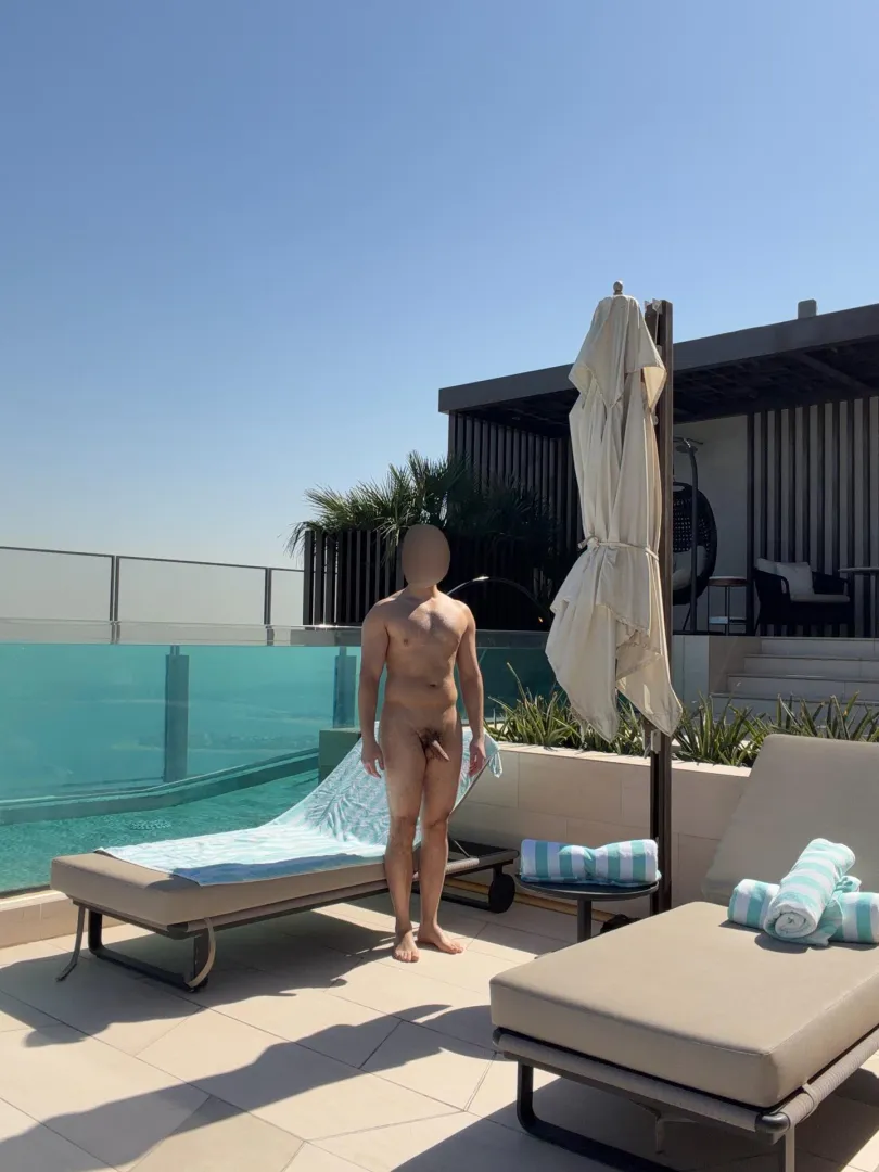 Nothing on, just good vibes and a great view!