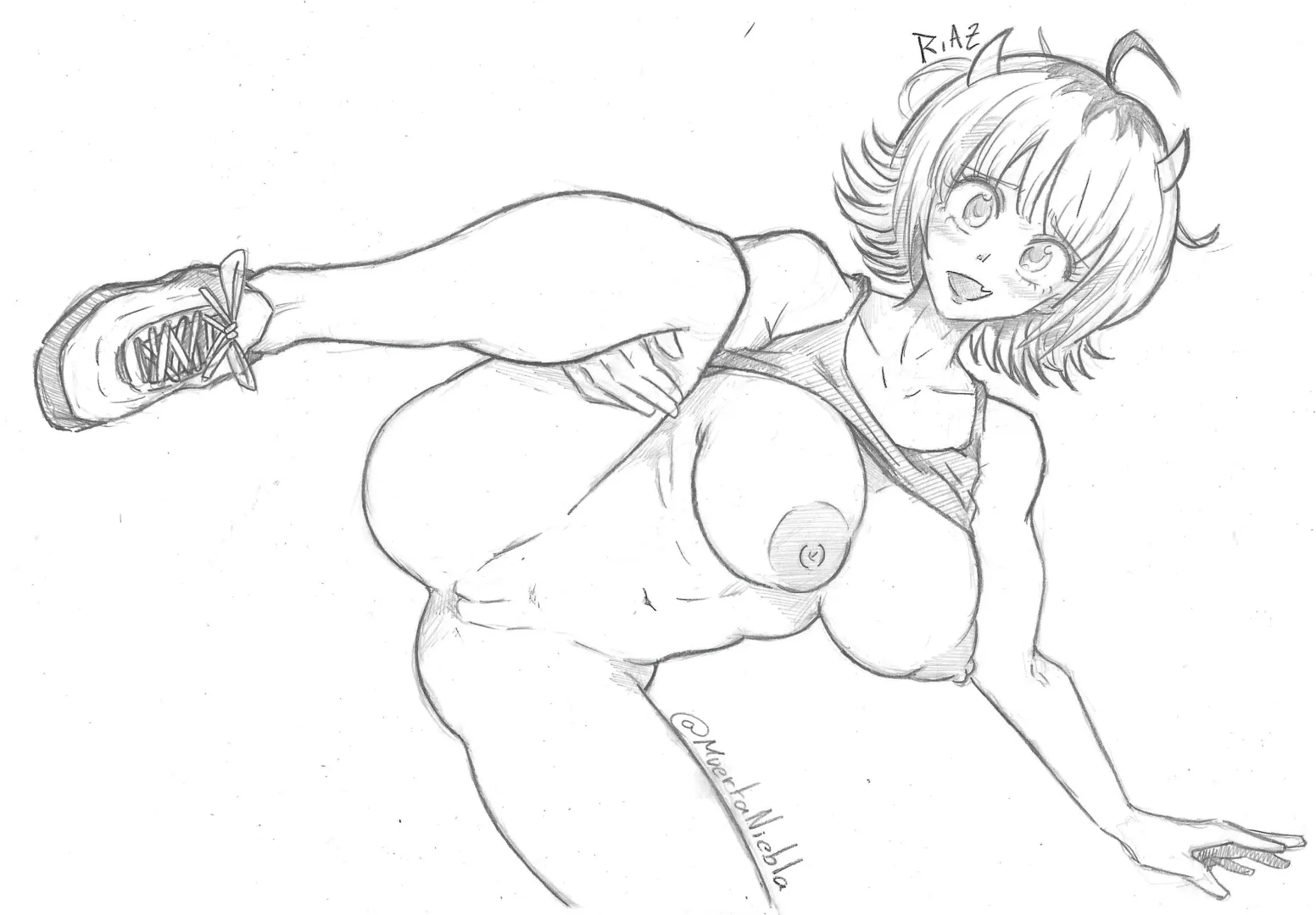 Dibujo que hice de MEM, con muchas fallas, pero con cariño