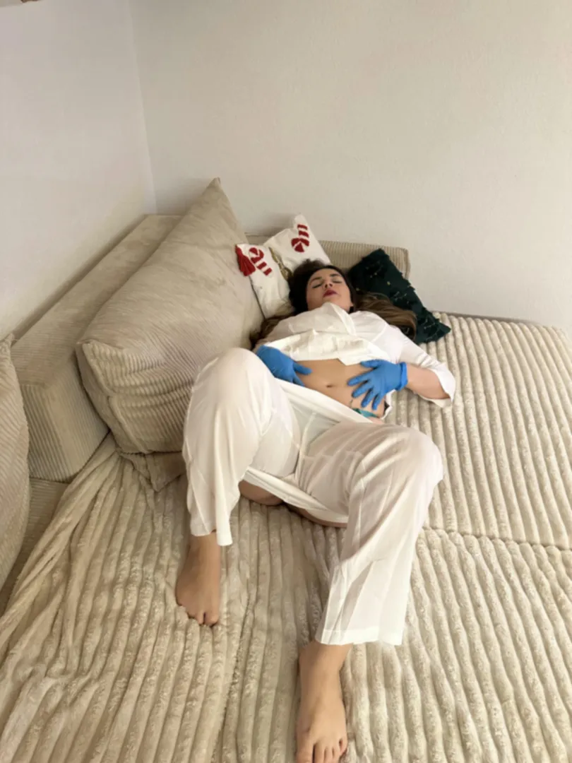 I pull my blouse open… and I can already see your head spin