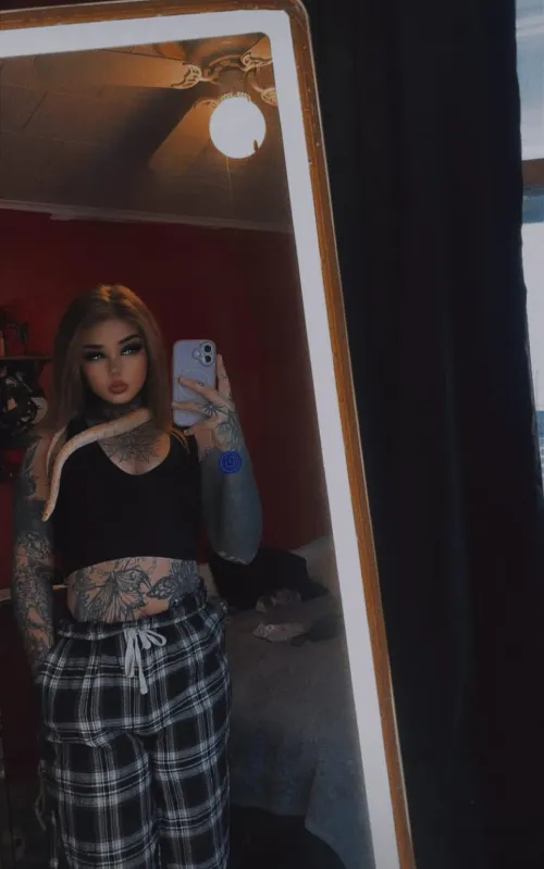 Just a tatted girl & her sidekick.