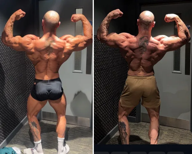 1 week out 92kg ( september 2025 ) V Offseason progress 96kg ( February 2026 )