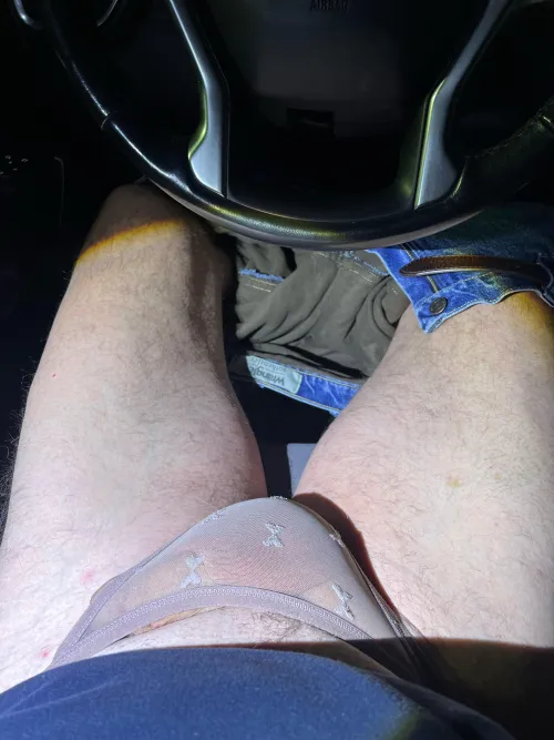 DT Indy parking garage in panties.