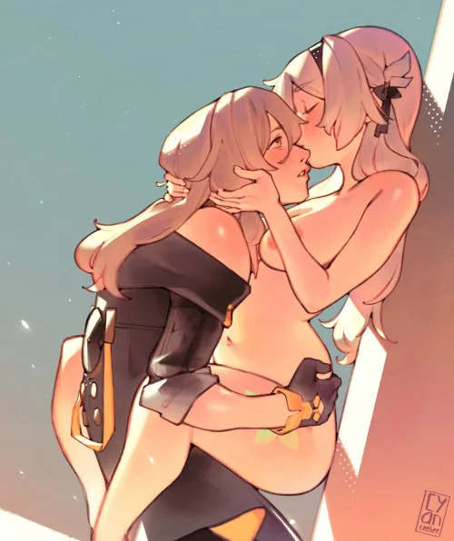 [Honkai Star Rail] Stellefly kiss by @cyanceebee