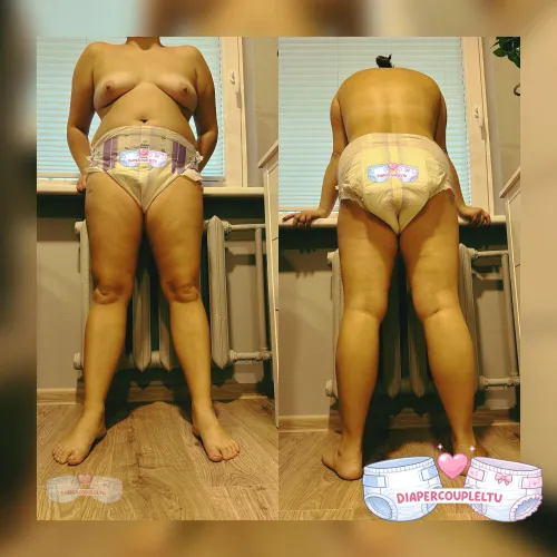 It's very cold. I'm warming myself naked in diapers by the radiator.