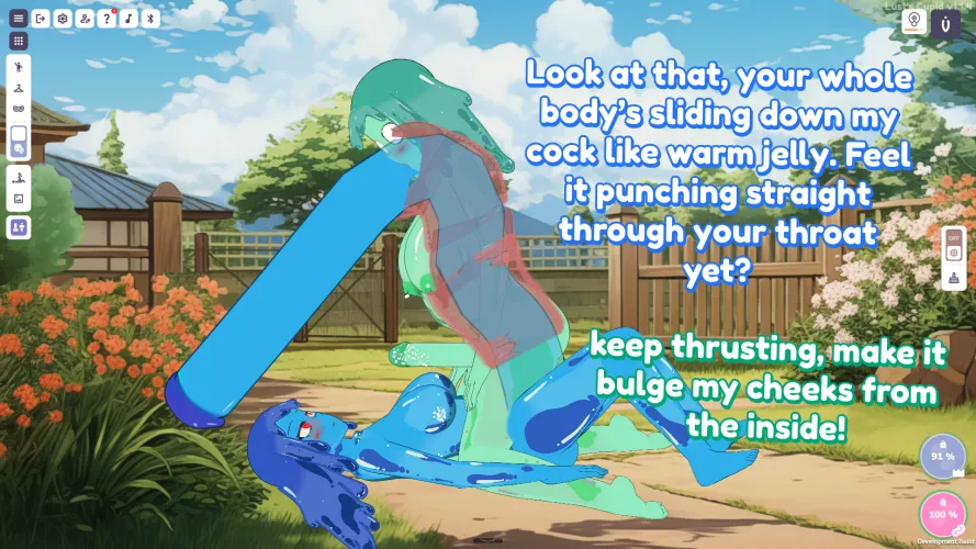 [OC] Blue Slime Endless Shaft Turns One Into a Living Cock-Tunnel in an All-the-Way-Through Cowgirl Ride (Lust Cupid)