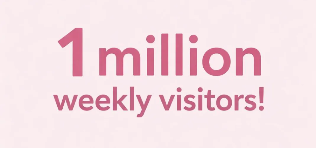 r/notgayatall just hit 1 million weekly visitors!