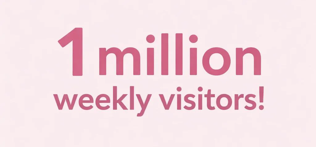 r/notgayatall just hit 1 million weekly visitors!