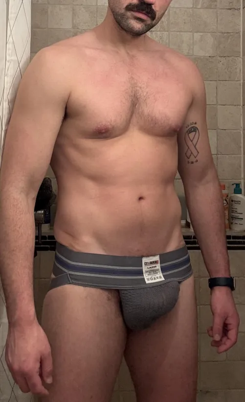 Who's into the jock and mustache combo?