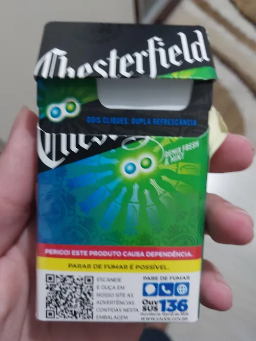 Chesterfield menthol, a very hard-to-find cigarette.