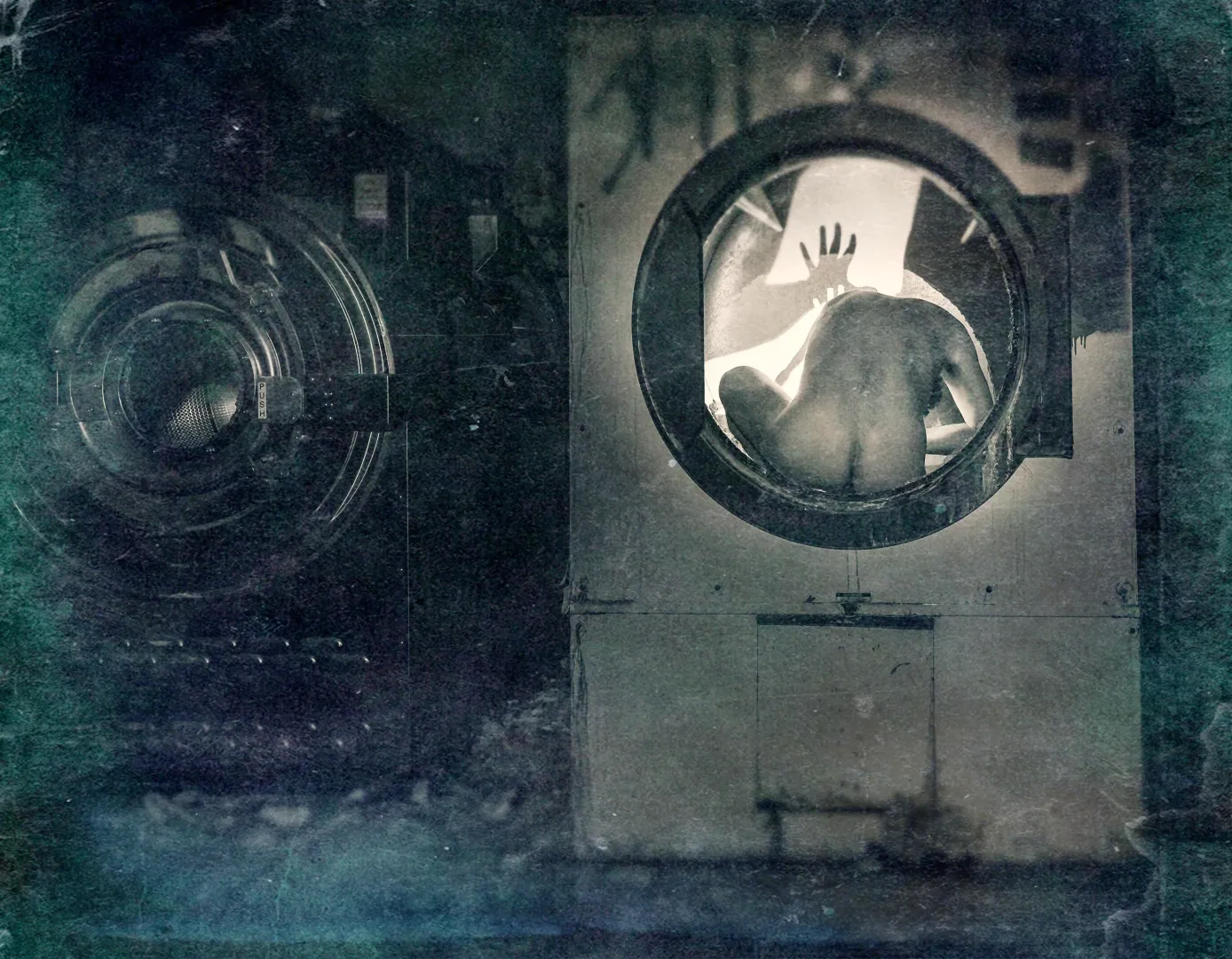 Exploring with my flash light and finding glass