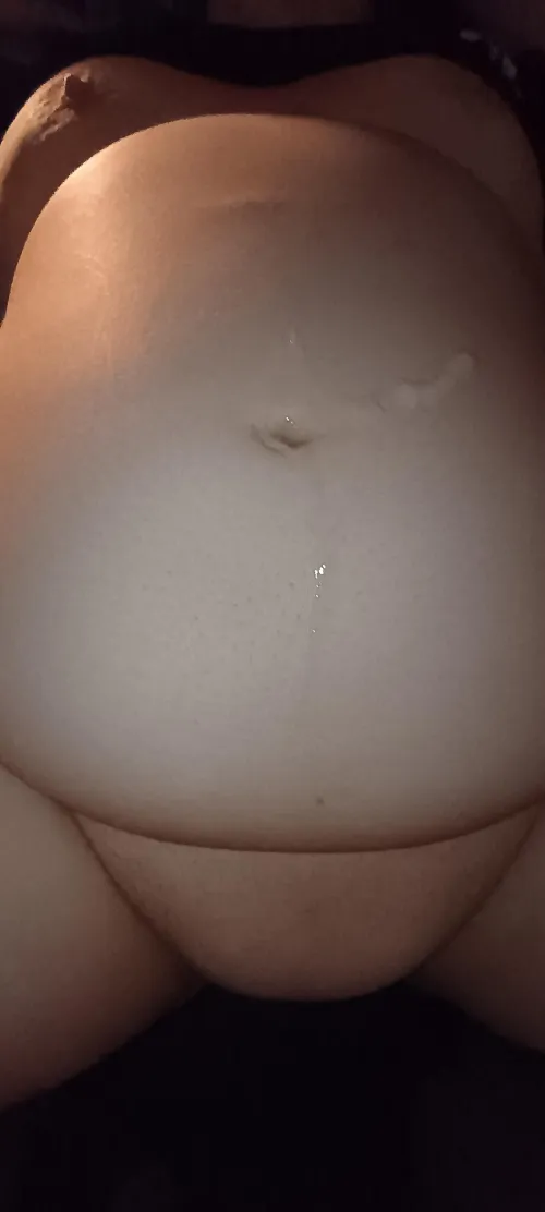 Shot your load on my belly