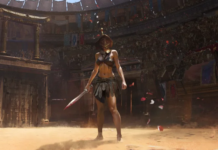 Train your gladiator properly or she will die in arena